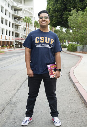 CSUF College of Engineering and Computer Science Tee - NAVY - 3
